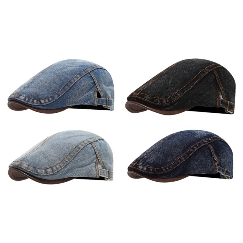 Japanese Style Hat Vintages Washed Cotton Beret Hat For Women Men Unisex Adjustable Design Fashion Accessory