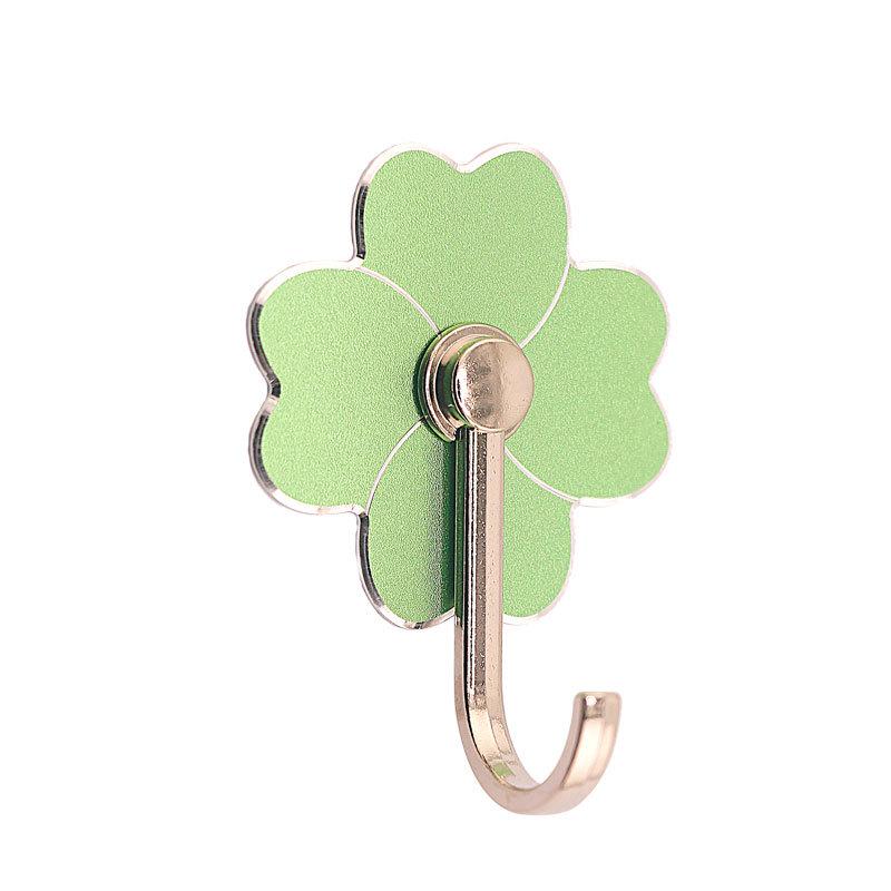 Four-Leaf Clover Adhesive Aluminum Hook for Bathroom & Kitchen