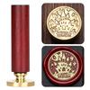 Halloween Seal Cylindrical Red Handle (handle + Brass Seal Head) Fire Lacquer Seal Set Handle Copper Head