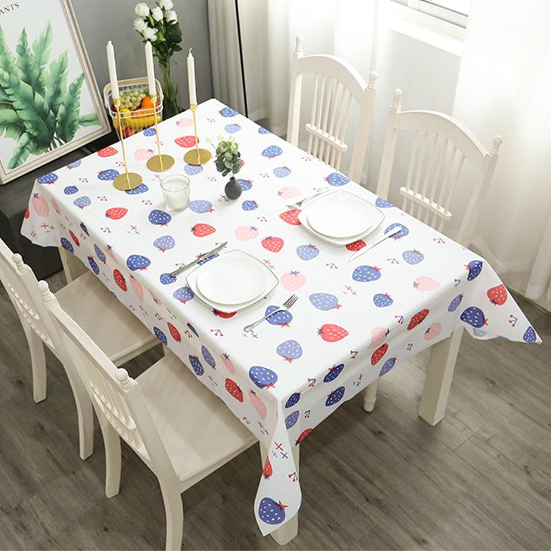 Waterproof & Stain-Resistant Plaid PEVA Tablecloth for Dining or Stall Use