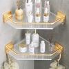 Convenient Wall-mounted Bathroom Shelves Practical Simple Corner Shower Rack Hanging Durable Triangle Storage Rack Storage