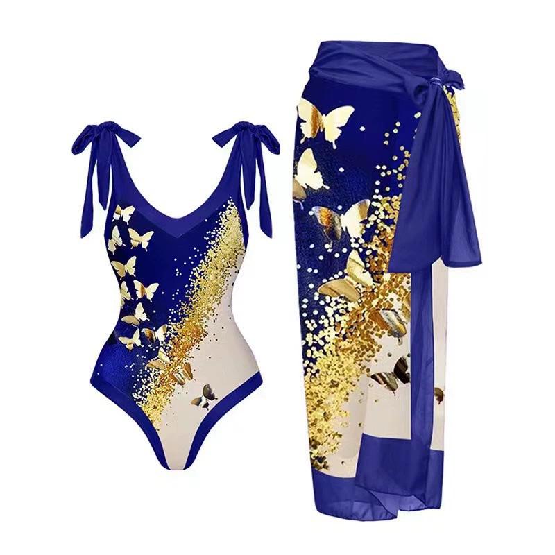 2025 Retro European-American Slimming Holiday Beach Swimsuit