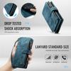 For iPhone 17e PU Leather Wallet Case Magnetic Flip Cover Zipper Card Holder Credit Card Slots Wrist Strap Kickstand Shockproof