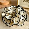 Retro Polka Dot Scrunchies Large Hair Elastic for Women Aesthetic Fashion Ponytail Holder Styling