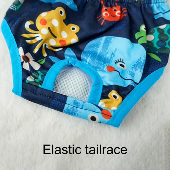 Pantaloni Mestruali per Animali Yousheng Morbidi Traspiranti Comodi Stampa Cartone Animato Cucciolo Cane Pantaloni Fisiologici Articoli per Animali