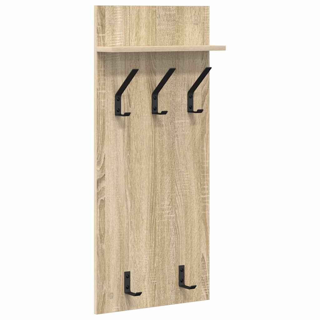 Wall Mounted Nightstand Sonoma Oak 40 x 10 x 90 cm