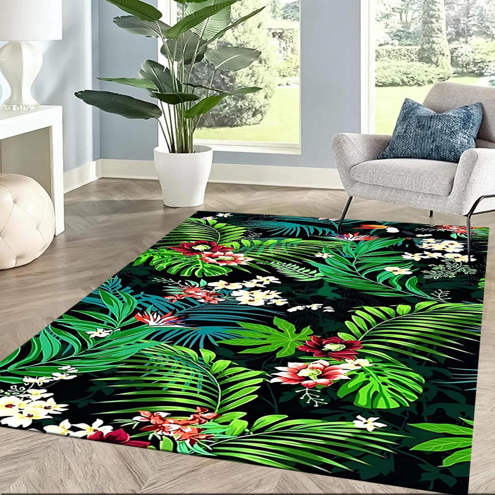 Tropical Floral Paradise Floor Mats for Living Room, Bedroom and Room Decoration Are Suitable for Gifts.