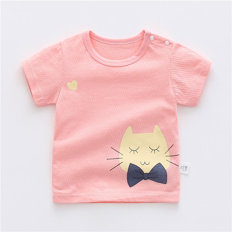 Baby Top Pure Cotton Short-sleeved Baby Girl Summer Thin Children's Clothing 0 Years Old 1 Boy T-shirt 3 Children Half-sleeved Children