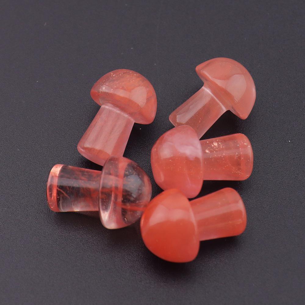 Натуральный агатовый кристаллический гриб-подвеска - 2 см, Мини-украшение для микро-ландшафта, ручная работа