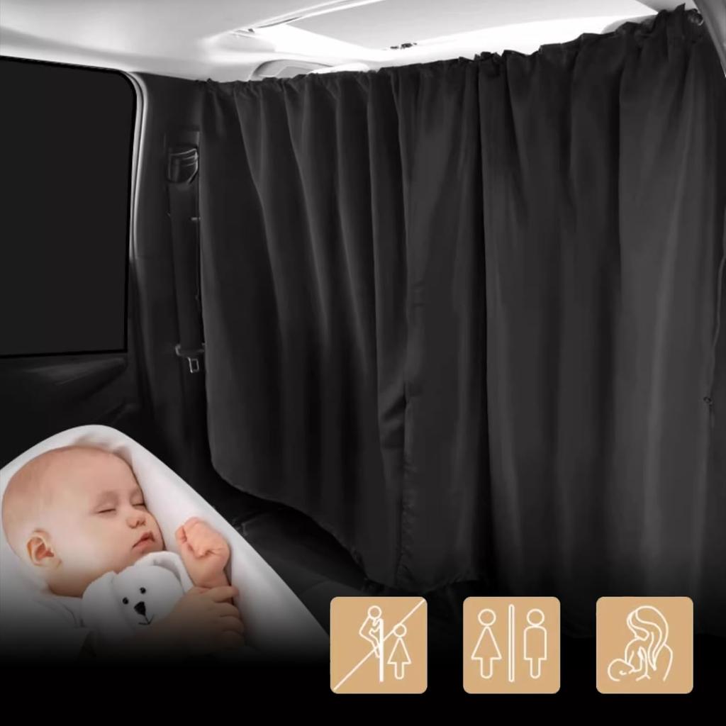 YFFSFDC Car Blackout Curtains, UV Protection, Sun Protection, Thermal Insulation, Easy Installation, Washable, Perfect for Sleeping in the Car,