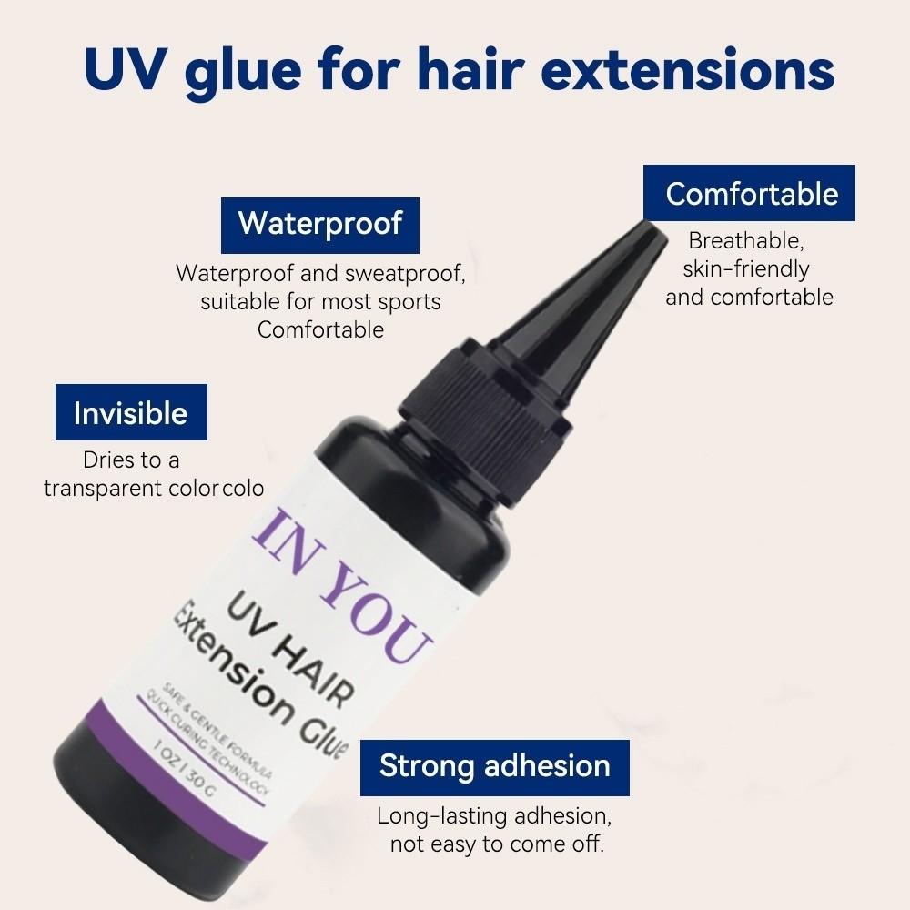 20W UV Hair Extension Kit: High-Intensity Lamp + 30g Glue & Remover | Fast-Curing Waterproof Bonds | Salon-Grade Home Secure System