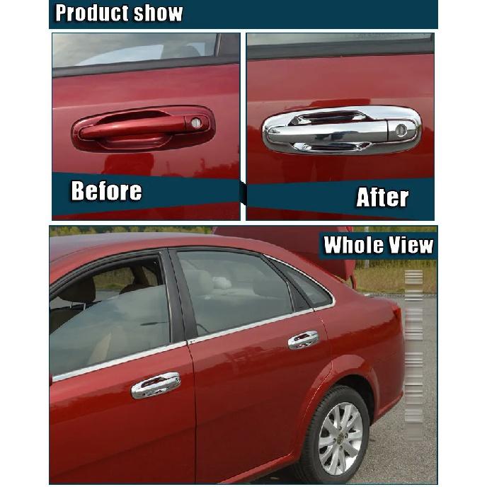 Kryty klik dveří auta pro Chevrolet Lacetti Optra Daewoo Nubira Suzuki Forenza Holden Viva nálepka chromovaný exteriérový styling auta