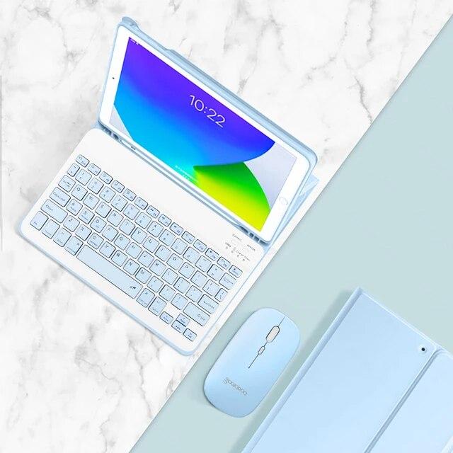 

Чехол для клавиатуры iPad для iPad Pro 11 Air 5 Air 4, чехол для iPad 9-го поколения, чехол Funda 10,2 Air 2 с волшебной клавиатурой English 9.7 inch