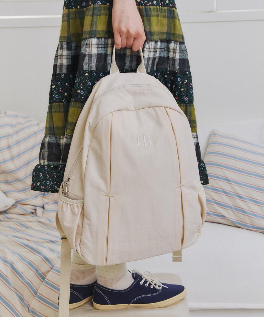 Leneeb Round Slit Backpack Ivory