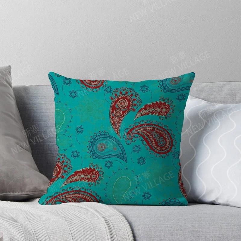 Mandala Flower Series Throw Pillow Cover With Short Plush Print For Living Room Sofa Decoration Cushion Cover Pillow Covers