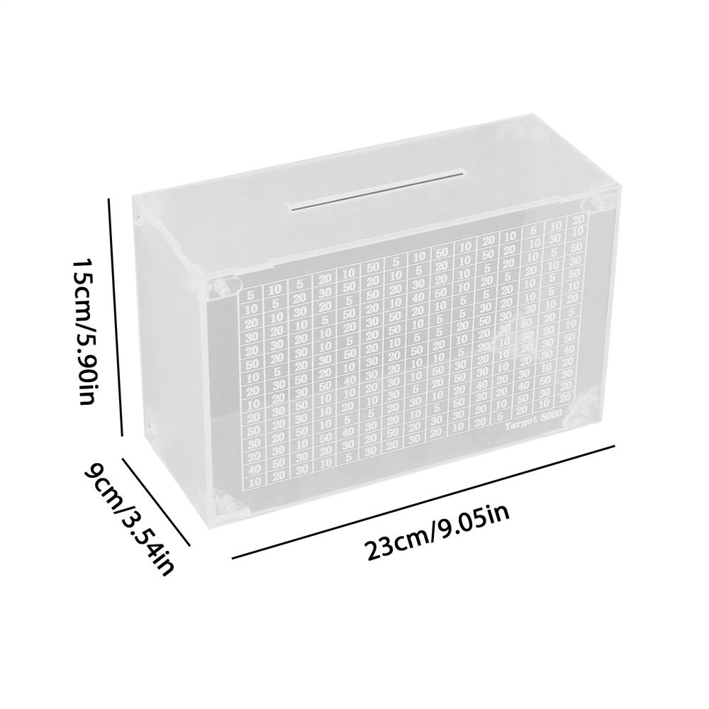 

Acrylic Bank Openable Bank Jar With Counter 5000 Saving Resuable Acrylic Clear Boxes For Money For Adults Kids Boys Teens Cash