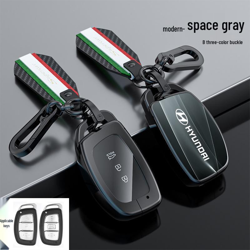 Hyundai Tucson Palisade IONIQ Nexo L Key Case Snap Button Shell