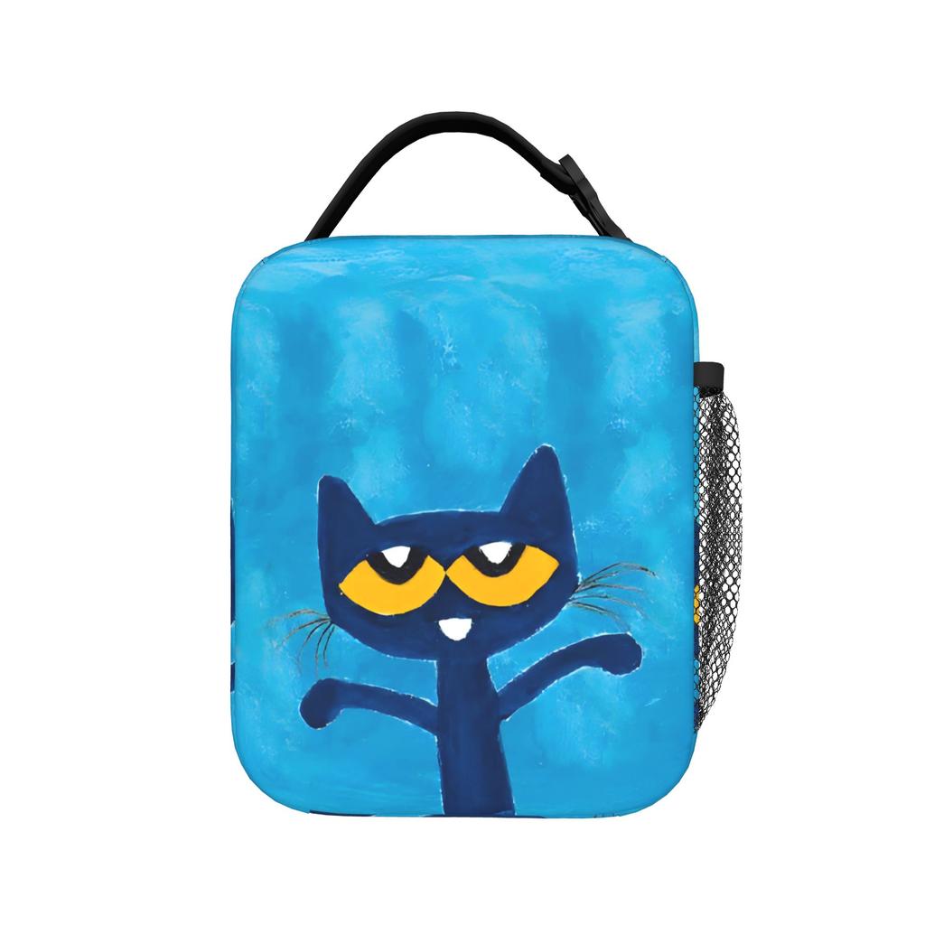 Pete the Cat  Insulated Lunch Bags Thermal Bag Reusable,Lunch Container Cool Cat Leakproof Lunch Box Tote Men Women Work  Travel