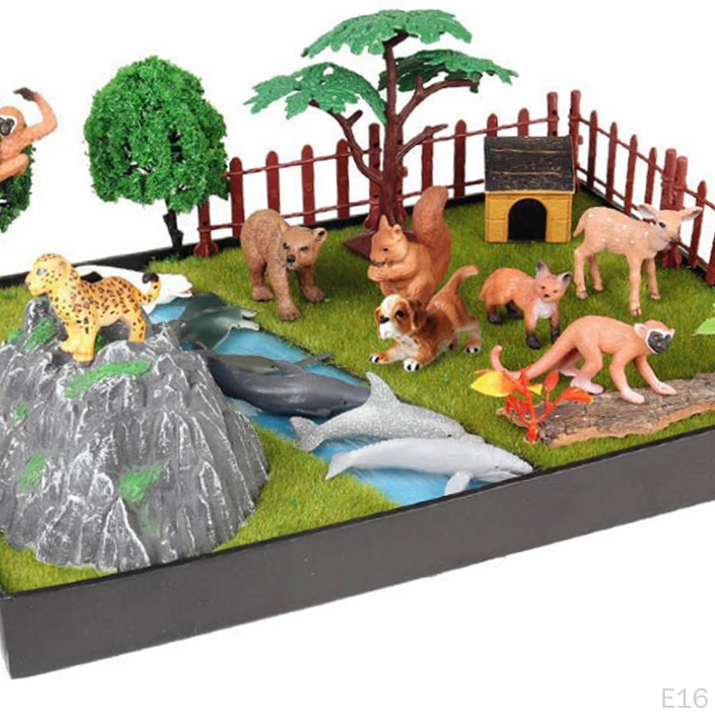 Animal Figures Micro Scenery Board Decoration Kids Playset