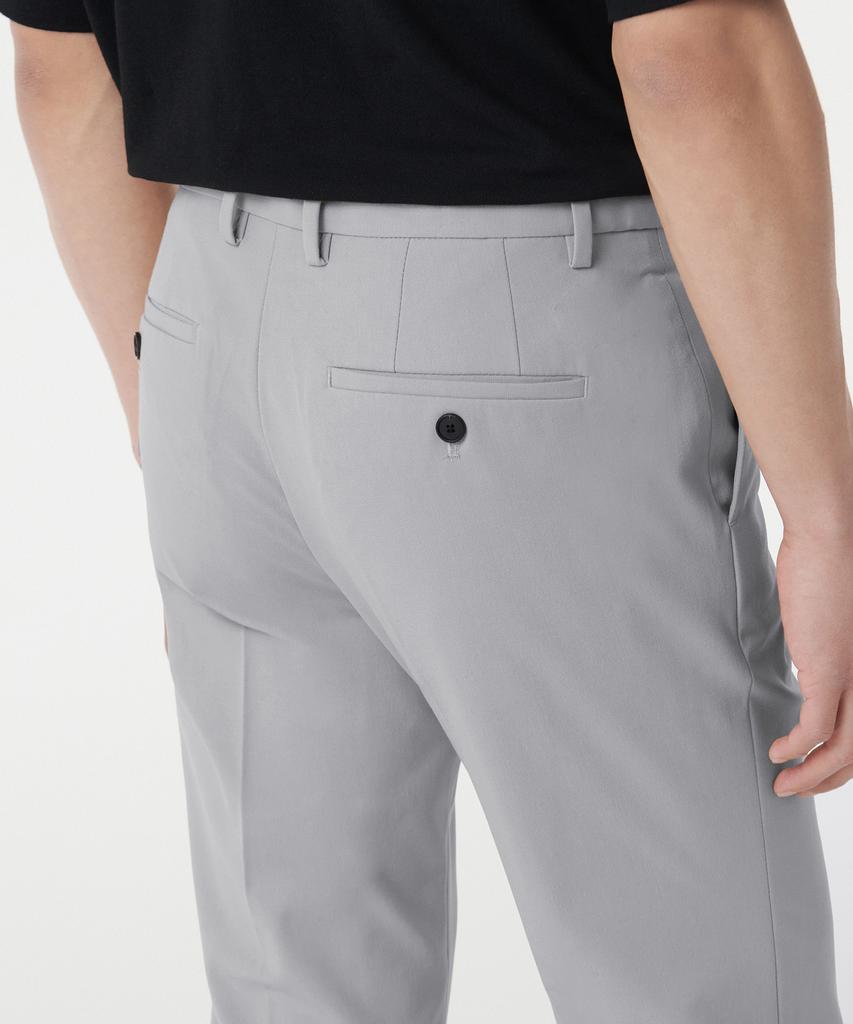 Musinsa Standard Lightweight Tapered Hidden Banding Crop Slacks [Light Gray]