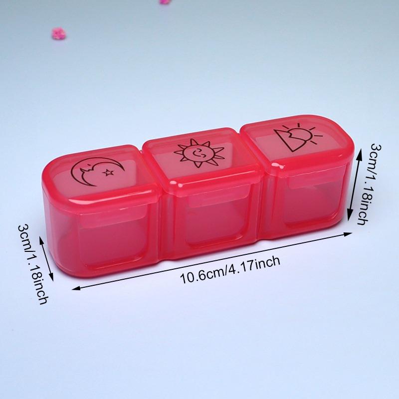 Caja de Pastillas Semanal de 21/3 Compartimentos Organizador de Medicamentos Caja de Almacenamiento de Plástico Negro Contenedor Estuche Portátil para Pastillas