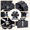 Mini 6 Blade Fireplace Fan Heat Powered Stove Fan Log Wood Burner Eco-fan Quiet Home Firewood Heater Efficient Heat Distribution
