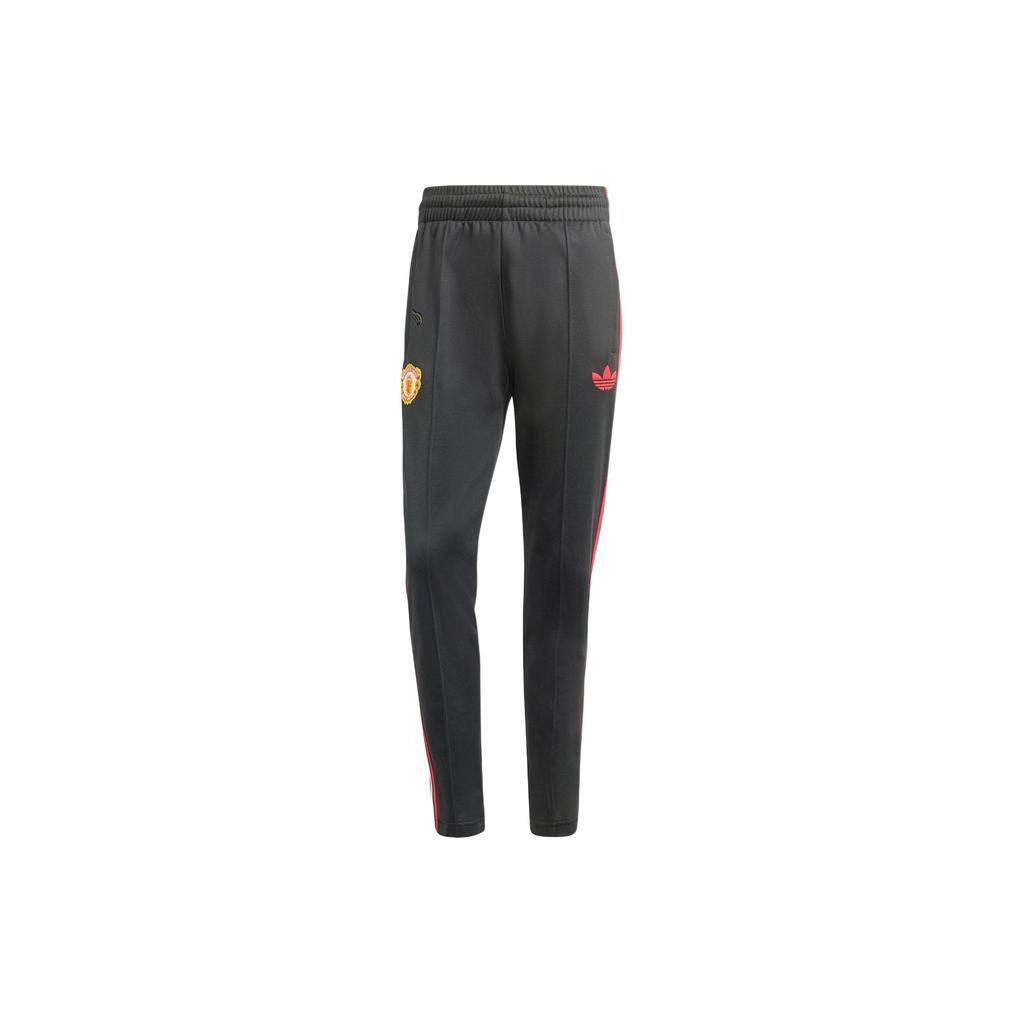 Adidas X Stone Roses Manchester United Three Stripes Colorblock Knit Track Pants Men Bottoms Black IN6968