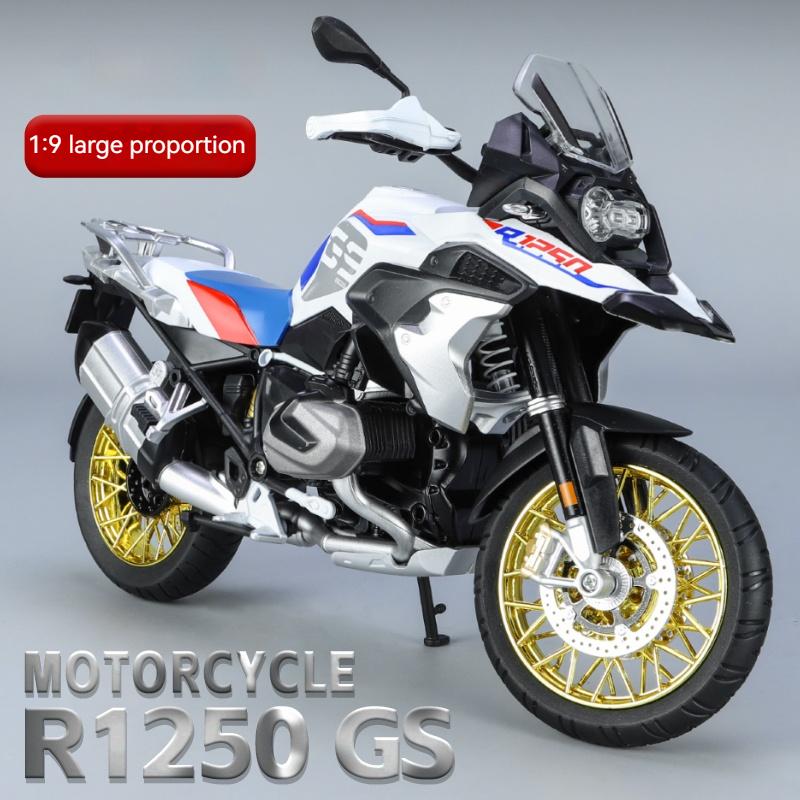 1/9 Scale BMW R1250 GS Adventure Alloy Diecast Metal Model Motorcycle Sound & Light Model Toy Gift with Boyfriend Children Present Kid