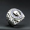 Skull Blue Gemstone Men's Ring Ring European and American Punk Style