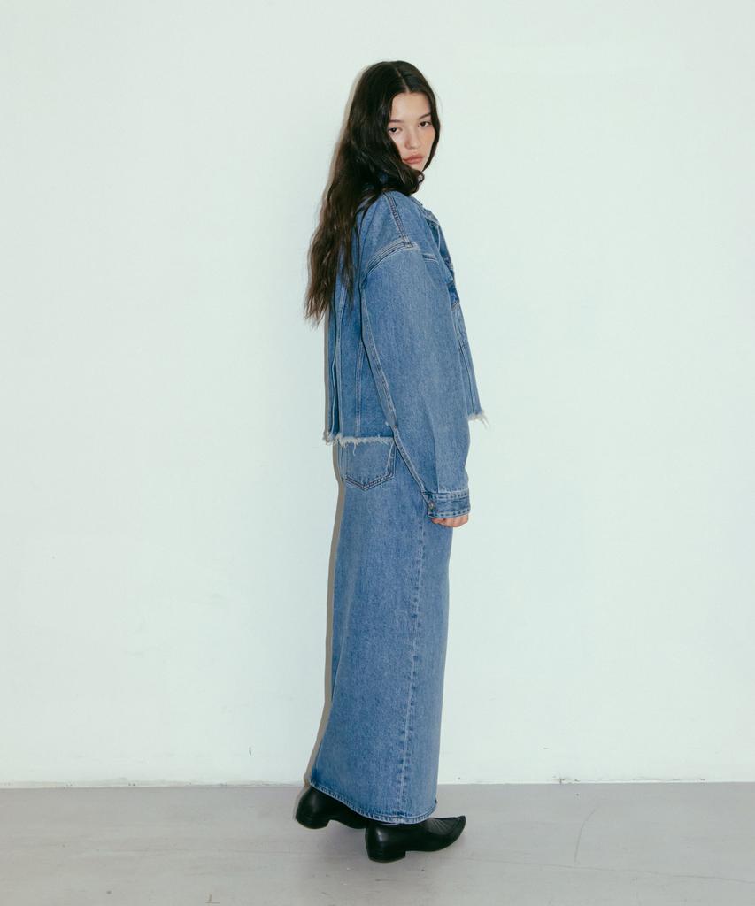 Bopeu Bean Denim Long Skirt