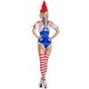 New, Circus Clown Female Costume Halloween Adult Costume Maid Sexy Spice Girl Performance Costume