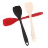 Food Grade Silicone Spoon Spatula Heat Resistant Cooking Spoon Nonstick Baking Scraper Stirring Scooping Salad Mixing Spoon