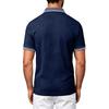Men’s Slim Fit Polo Shirt Short Sleeve Casual Turn Down Collar Button Front Lightweight Top