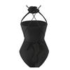 One Piece Dress Swimsui Women Push Up Swimwear Flower Bodysuit Swimming Suits Summer Print Bathing Suit