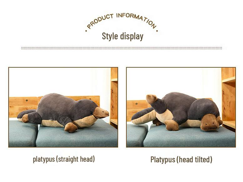 Large Platypus Plush Pillow - Ugly-Cute Stuffed Animal Doll for Kids