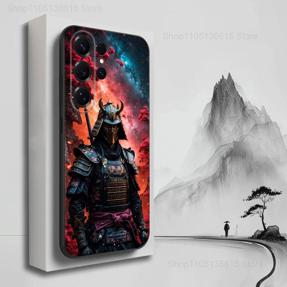Samurai Art Bushido Case For Samsung S21,S9,S22,S25,S20,S10,Plus,Ultra,S24,S23,FE,Lite,Soft Silicone Black