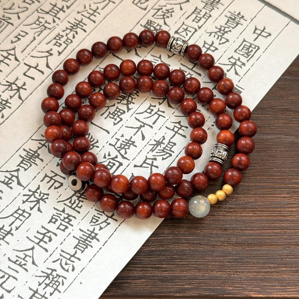 

Эластичные деревянные браслеты из бусин, плетеные вручную, зеленый браслет из натурального сандалового дерева, лето Red Sandalwood