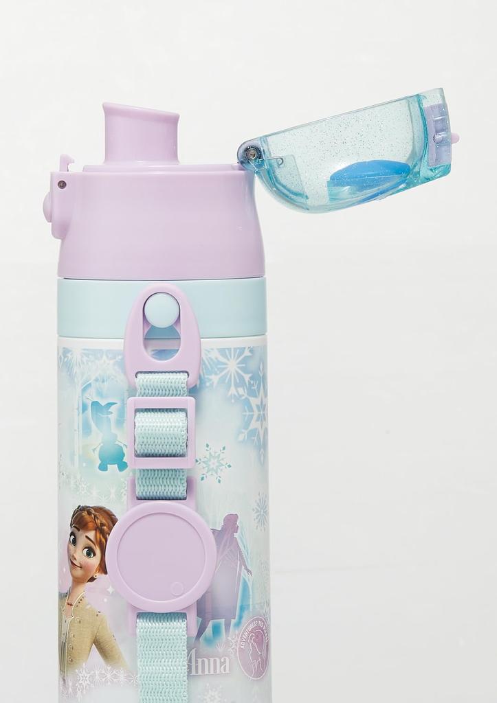 Skater Water 470ml or 430ml Disney Frozen Size Stainless Sports Children's Bottle, 2-Way, (Direct Drink) (Cup), Design, 26, Girls, Steel, Insulated,