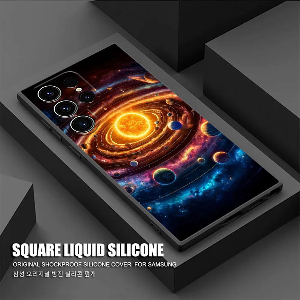 Himmel Weltraum Planet Mond Sterne Universum S26Ultra Hülle Für Samsung Galaxy S26 S25 S24 S23 S20 S21 FE S22 Ultra Plus Weiche Handyhülle