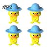 Collectible Figurine for Desk Enthusiasts 4Pcs 3D Printed Angry Duck Figurines Mini Grumpy with Straw Hat Unique Decor Coworkers Cute Cross-Arms