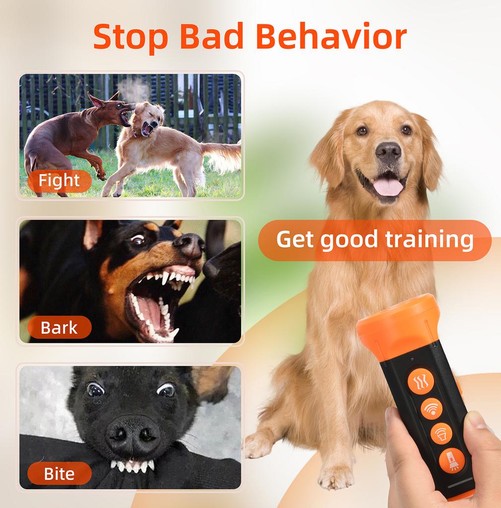Dog Repeller Device Training Ultrasonic Handheld Anti-barking Deterrent Device Dog Training Device Repel Animals Pets Trainer