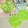 Plastic Daily Pill Organizer Four-leaf Clover Drug Contain Durable Pill Storage Box