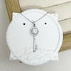 S925 Sterling Silver Moissanite Key Pendant Necklace for Women - Classic Carat Fashion Jewelry