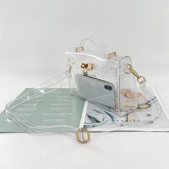 Dámská kabelka Crossbody Stylová odolná průhledná kabelka Elegantní módní peněženka na koncertní sportovní akce