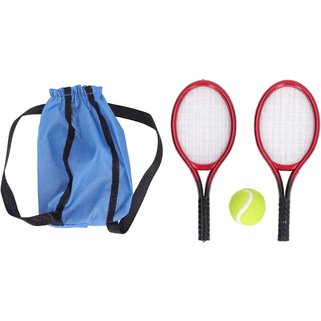 Doll Tennis Racket 1/12 Scale Home Decor Perfect Details Miniature Tennis Racket with Storage Bag for Kids