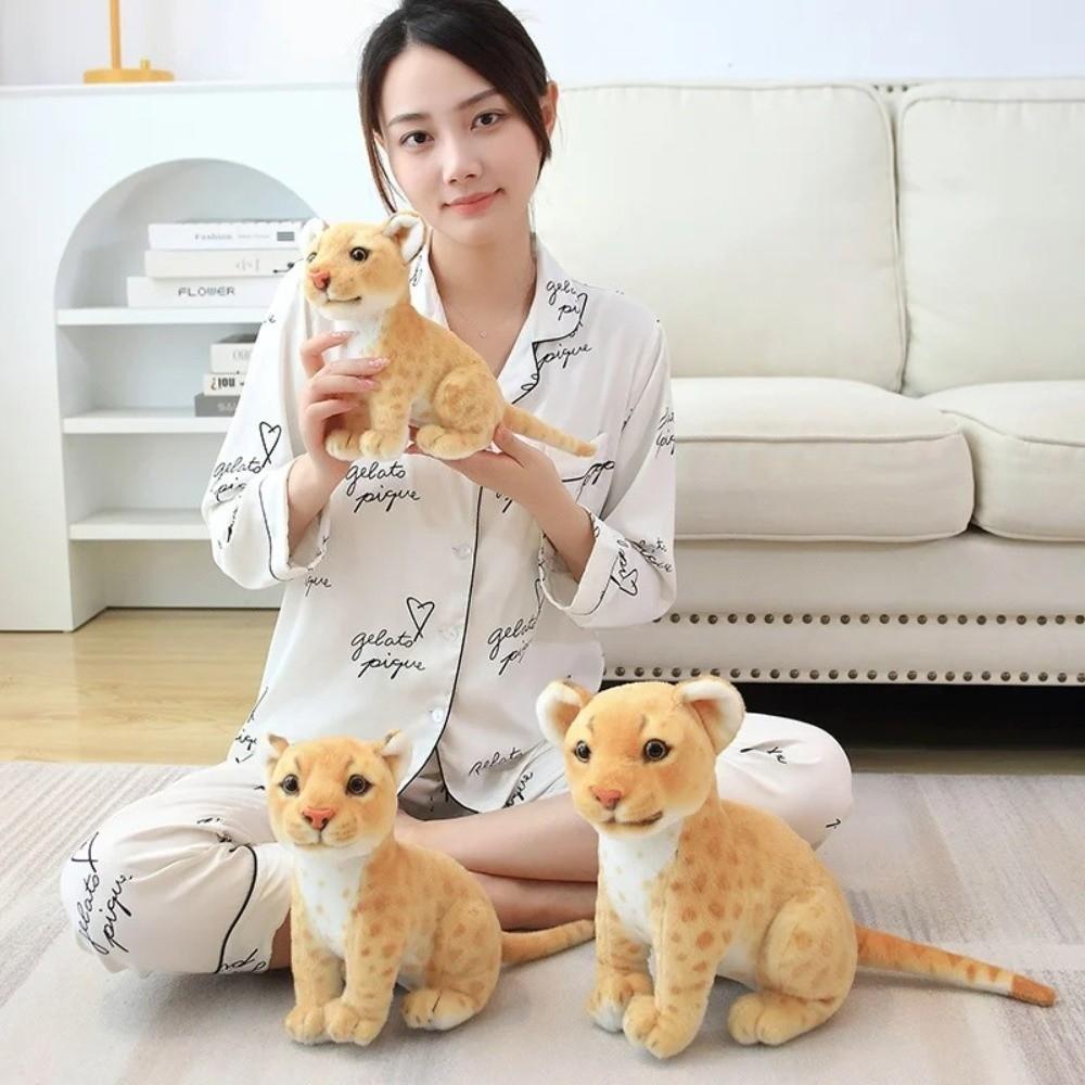 Cotton Simulated Stuffed Toy Soft Plush Realistic Stuffed Lion Doll Plush Leopard Toy Kids Toys