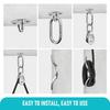 Stainless Steel Washing Line Pulley System Heavy Duty Pulley Wheel Set with Nylon Rope, Cleat Hooks, 360° Swivel Pulley Block for Indoor Outdoor