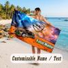 Personalized Beach Towel,Rocket League Custom Printed Name Text, Super Absorbent Towel For Beach Vacation