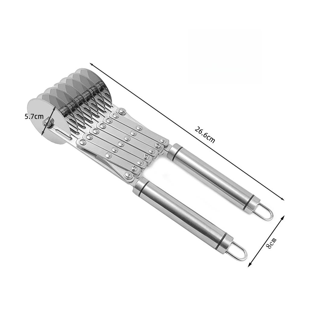 3/5/7 Wheel Pastry Cutter Stainless Pizza Slicer Multi-Round Dough Cutter Roller Cookie Pastry Knife Divider With Handle