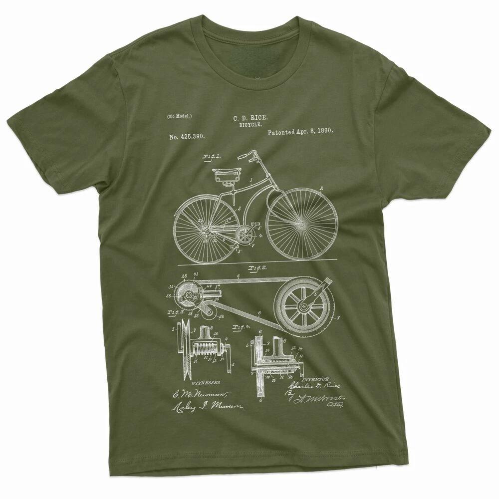 Bicycle Patent 1860 Bike History Tee Shirt Riding Rider Gift TShirt 100 Cotton ONeck Short Sleeve Summer Casual Unisexs Tshirt